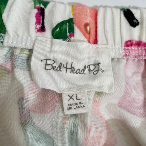 BedHead Pajama Set Size XL LS Top Pants Wine/Champagne Print EUC - Picture 10 of 13